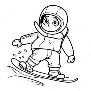 Snowboarden Ausmalbild 24334-22367