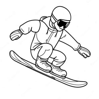 Cooler Snowboarder Der Tricks Vorfuhrt Ausmalbild 24335-22372