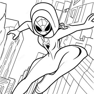 Spider Gwen Action Pose Ausmalbild 24394-22414