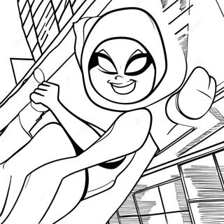 Spider Gwen Action Pose Ausmalbild 24394-22415