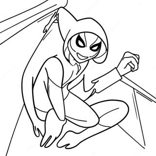 Spider Gwen Action Pose Ausmalbild 24394-22416