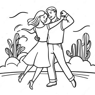 Freund Und Freundin Tanzend Ausmalbild 24575-22564