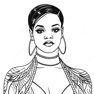 Rihanna Ausmalbild 24685-22638