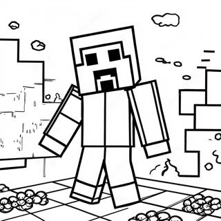 Minecraft Steve Ausmalbilder