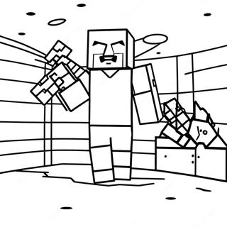 Minecraft Steve Ausmalbild 24715-22663