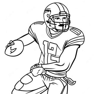 Wide Receiver Footballspieler Ausmalbild 2472-2012