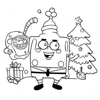 Spongebob Weihnachtsausmalbild 2482-2019