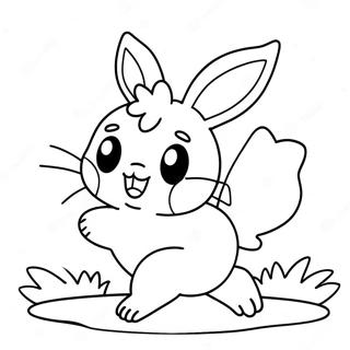 Niedliches Scorbunny Beim Rennen Ausmalbild 24966-22865