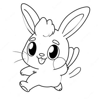 Niedliches Scorbunny Beim Rennen Ausmalbild 24966-22867