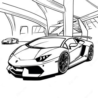 Schnelles Lamborghini Rennen Ausmalbild 25146-23012