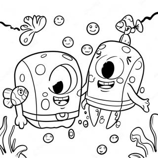 Spongebob Und Patrick Unterwasserabenteuer Ausmalbild 25366-23187