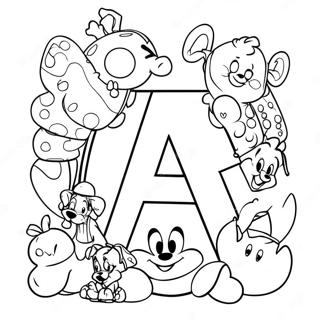 Disney Alphabet Ausmalbild 25425-23420