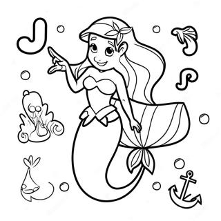 Ariel Und Freunde Alphabet Ausmalbild 25426 23424