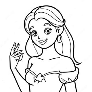 Tattooierte Disney Prinzessin Ausmalbild 25585-23358