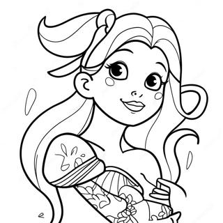 Kuhne Tattooierte Ariel Ausmalbild 25586-23549