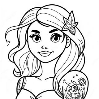 Kuhne Tattooierte Ariel Ausmalbild 25586-23551