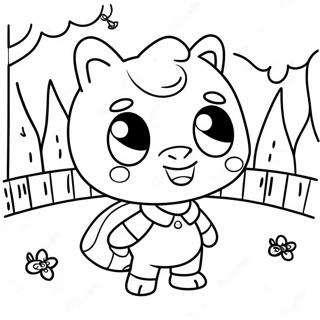 Niedliche Animal Crossing Dorfbewohner Ausmalbild 2563-2096