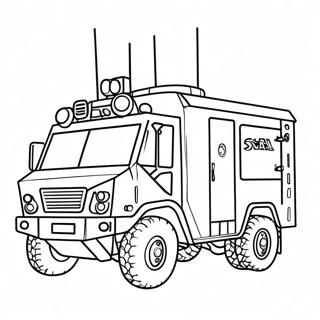 Swat Truck Ausmalbilder