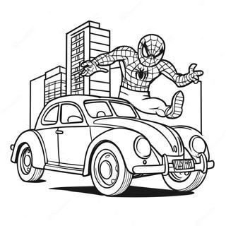 Spiderman Auto Ausmalbild 25996-23866