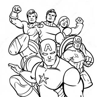 Buntes Avengers Team Ausmalbild 26107-23960