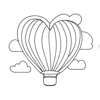 Bunter Herzluftballon Ausmalbild 26217-24047