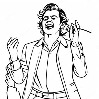 Harry Styles Singt Auf Der Buhne Ausmalbild 26267-24087