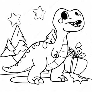 Dinosaurier Weihnachten Ausmalbild 2632-2147