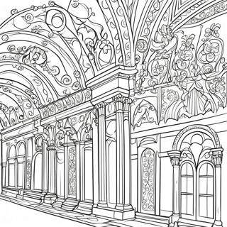 Elegante Renaissance Architektur Ausmalbild 26332-24133