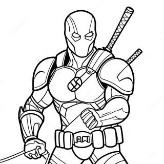 Deathstroke In Aktion Ausmalbild 26633-24365