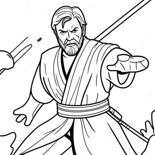 Obi Wan Kenobi Im Kampf Ausmalbild 26653-24383