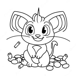 Niedlicher Meowth Mit Munzen Ausmalbild 26713-24431