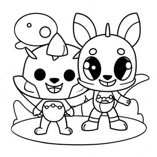 Chibi Sonne Und Mond Fnaf Charaktere Ausmalbild 27013-24670