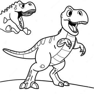 T Rex Brullender Dinosaurier Ausmalbild 27103-24741