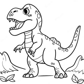 T Rex Brullender Dinosaurier Ausmalbild 27103-24742