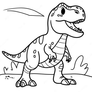 T Rex Brullender Dinosaurier Ausmalbild 27103-24743