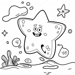 Lustige Patrick Star Unterwasser Ausmalbild 2718-2213