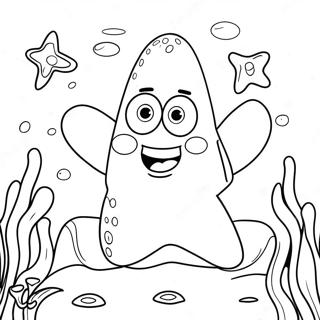 Lustige Patrick Star Unterwasser Ausmalbild 2718-2214