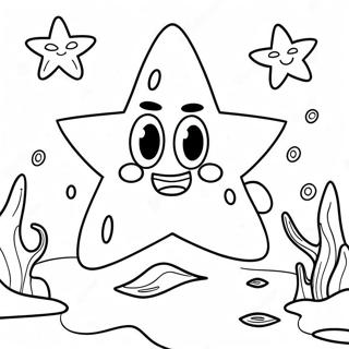 Lustige Patrick Star Unterwasser Ausmalbild 2718-2215