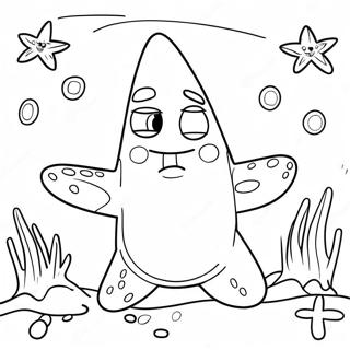 Lustige Patrick Star Unterwasser Ausmalbild 2718-2216