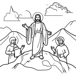 Jesus Lehrt Auf Dem Berg Ausmalbild 27213-24831