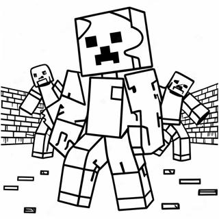 Minecraft Zombie Ausmalbilder