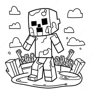 Minecraft Zombie Ausmalbild 27533-25066