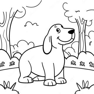 Verspielter Basset Hound Im Park Ausmalbild 27584-25112