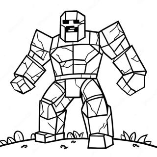 Eisen Golem Minecraft Ausmalbild 27663-25171