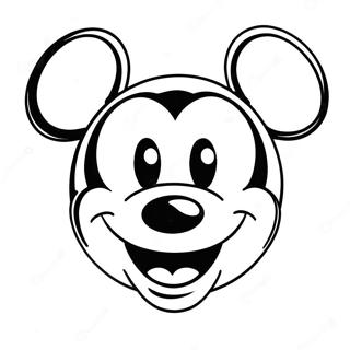 Frohliches Mickey Mouse Gesicht Ausmalbild 27674-25181