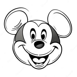 Frohliches Mickey Mouse Gesicht Ausmalbild 27674-25183