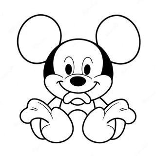 Frohliches Mickey Mouse Gesicht Ausmalbild 27674-25184