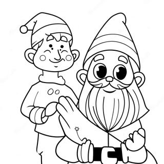 Weihnachtsmann Und Elf Ausmalbild 27803-25282