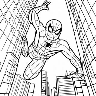 Spider Man Der Durch Die Stadt Schwingt Ausmalbild 27865-25328