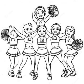 Cheerleading Team In Aktion Ausmalbild 27945-25390